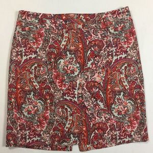 LOFT Paisley pencil skirt size 6
